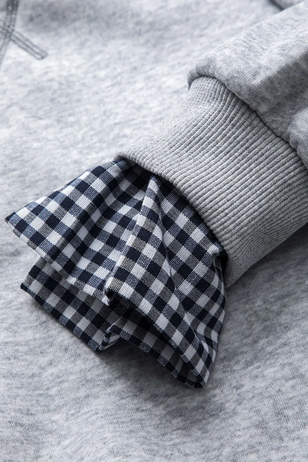 Plaid Print Patchwork Top And Drawstring Skirt Set>MICAS Outlet