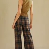 Plaid Print Wide Leg Trousers>MICAS Best
