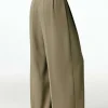 Pleated Asymmetrical Wide Leg Trousers>MICAS Outlet