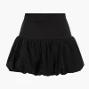 Pleated Button Puff Mini Skirt>MICAS Discount