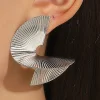 Pleated Metal Earrings>MICAS Discount