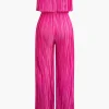 Plisse Wrap Off Shoulder Jumpsuit>MICAS Hot