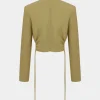 Pocket Notched Lapel Drawstring Blazer>MICAS New