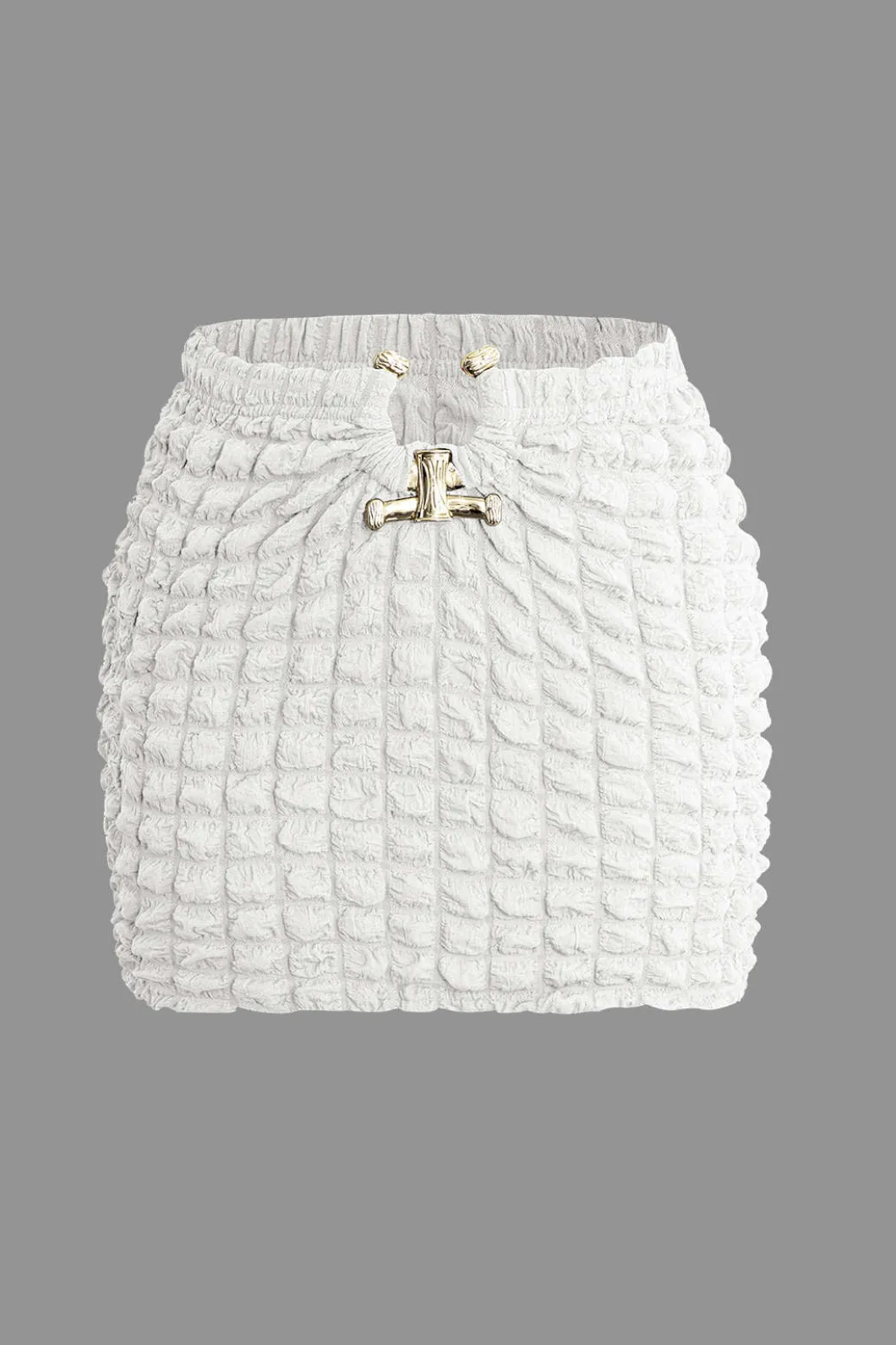 Popcorn Textured Tube Top And Mini Skirt Set>MICAS Sale