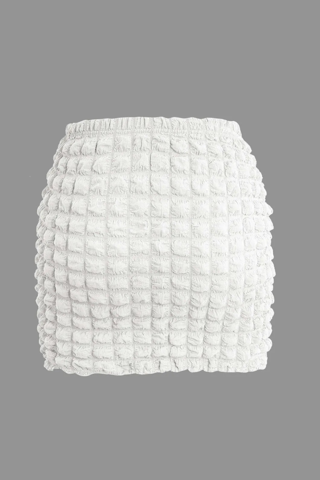 Popcorn Textured Tube Top And Mini Skirt Set>MICAS Sale