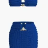 Popcorn Textured Tube Top And Mini Skirt Set>MICAS Sale