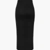 Pothook Detail Slit Midi Skirt>MICAS Clearance