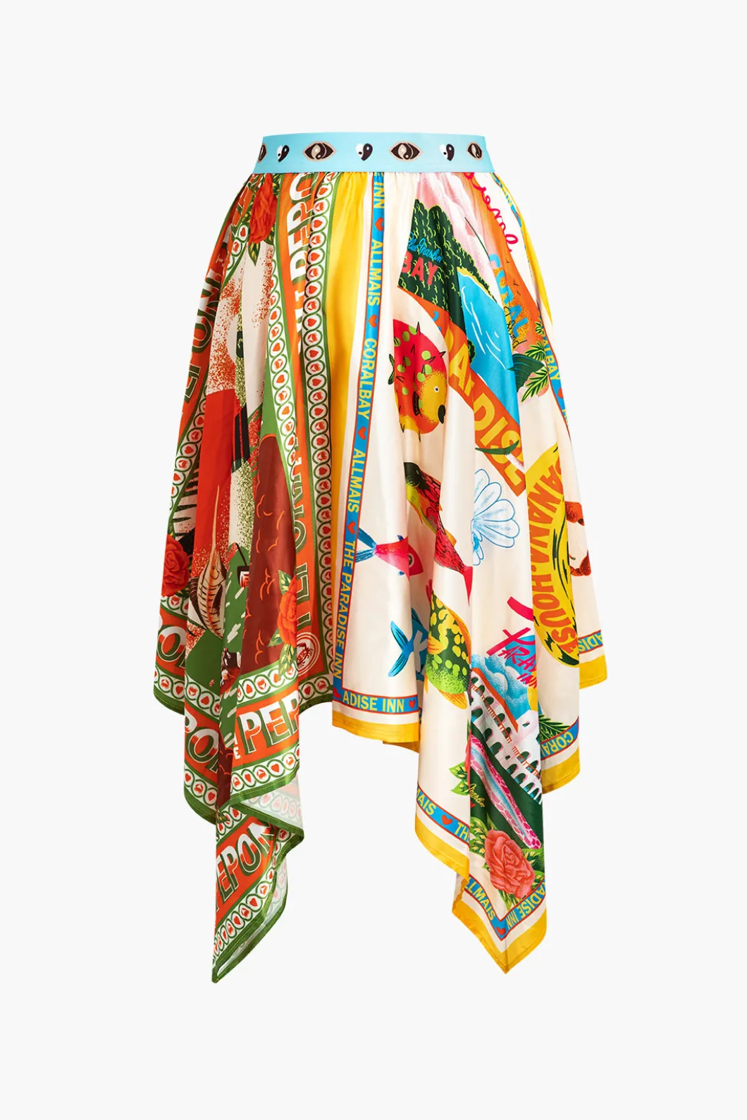 Print Asymmetrical Skirt>MICAS Sale