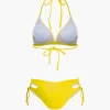 Print T-shirt And Tie Halter Bikini Set>MICAS Online