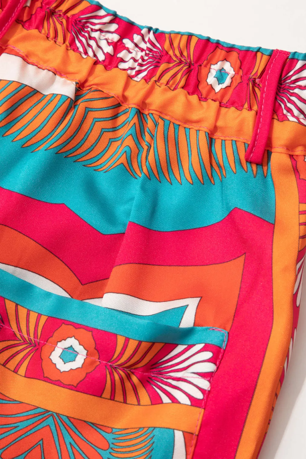 Printed High Waisted Wide Leg Pants>MICAS Hot