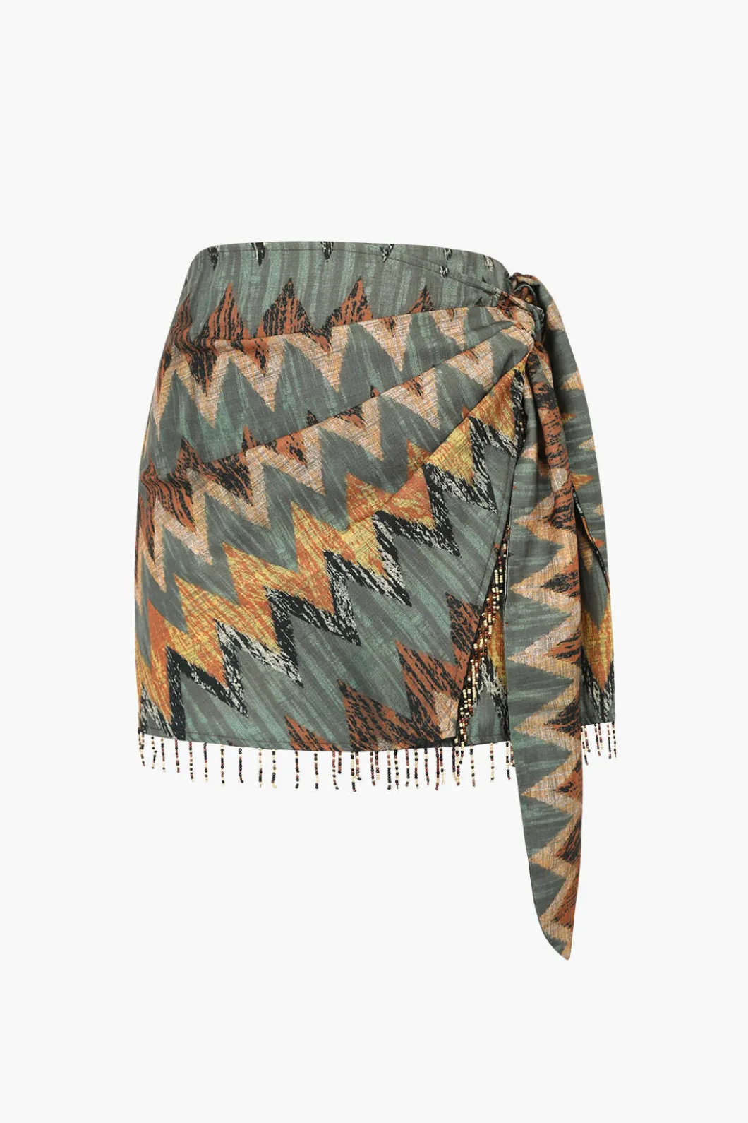 Printed Knot Mini Skirt>MICAS Fashion