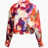 Printed Satin Blouse>MICAS Sale