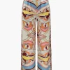 Printed Satin Halter Tie Cami And Wide Leg Pants Set>MICAS Outlet