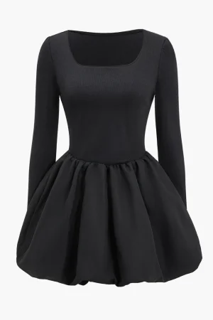 Puff Long Sleeve Mini Dress>MICAS Outlet