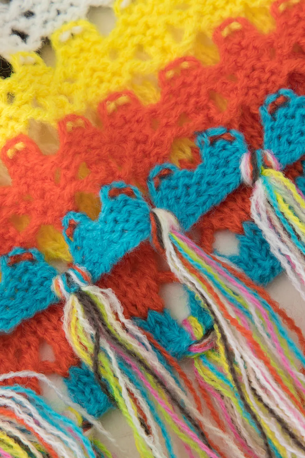 Rainbow Crochet Split Tassel Cover-Up Skirt>MICAS Outlet