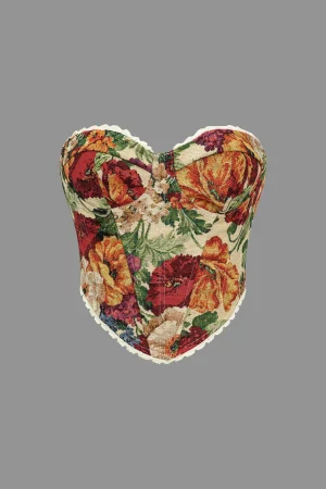 Retro Floral PatternTie-Up Tube Top>MICAS Hot