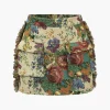 Retro Floral Print Fringe Zipper Mini Skirt>MICAS Best
