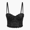 Rhinestone Lace Bustier Cami Top>MICAS Fashion