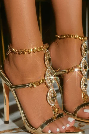 Rhinestone Pointed Toe High Heels>MICAS Fashion