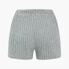 Ribbed Knit Top And Drawstring Shorts Set>MICAS Outlet