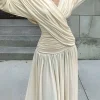 Ruched Backless Maxi Dress>MICAS Online