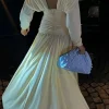 Ruched Backless Maxi Dress>MICAS Online