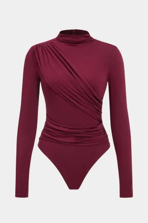 Ruched Long Sleeve Bodysuit>MICAS New