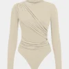 Ruched Long Sleeve Bodysuit>MICAS New