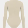 Ruched Long Sleeve Bodysuit>MICAS New