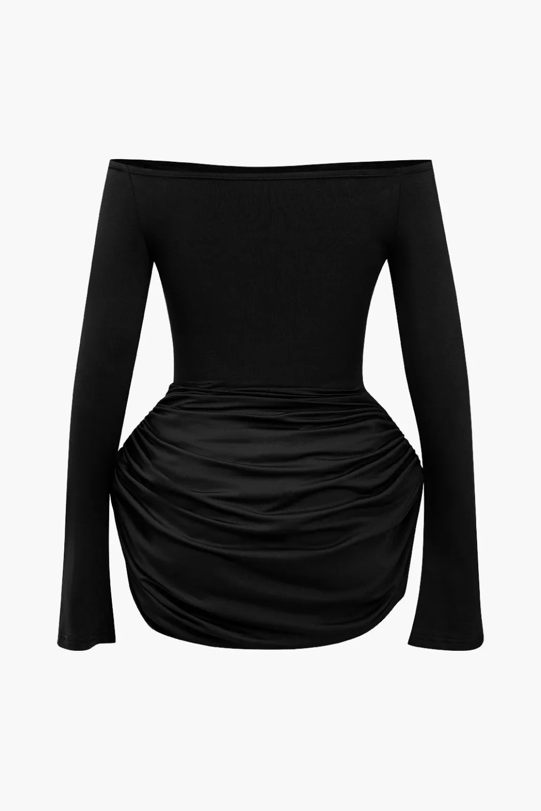 Ruched Off Shoulder Mini Dress>MICAS Online