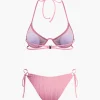 Ruched Tie Halter Bikini Set>MICAS Outlet