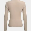 Ruched V-Neck Long-Sleeve Top>MICAS Discount