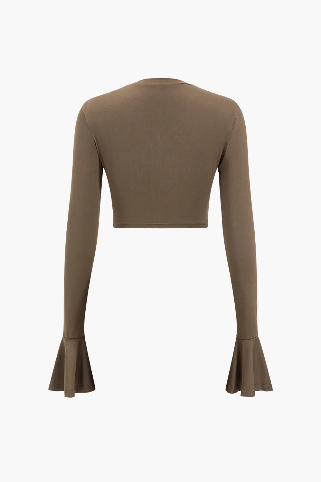 Ruffled Long Sleeve Top And Flared Trouser Set>MICAS Sale