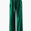 Satin Drawstring Wide Leg Pants>MICAS Discount