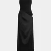 Satin Patchwork Sleeveless Maxi Dress>MICAS Fashion