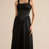 Satin Sleeveless Maxi Dress>MICAS Discount