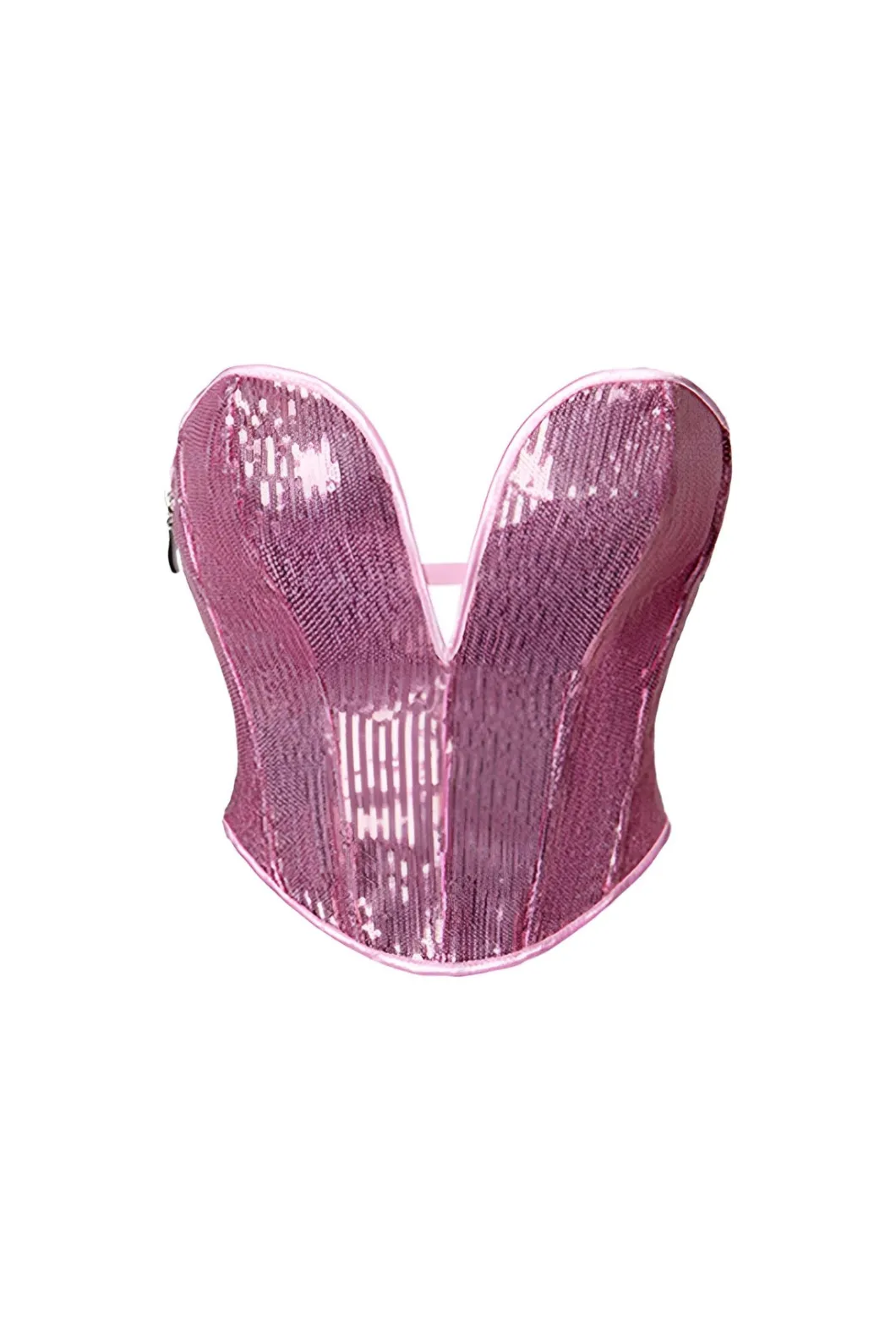 Sequin Bustier Corset Top>MICAS New