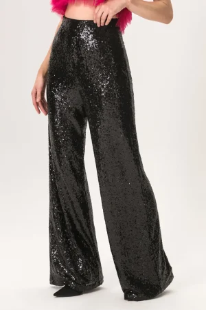 Sequin High Waisted Wide Leg Trousers>MICAS Best