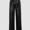 Sequin High Waisted Wide Leg Trousers>MICAS Best