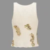 Sequin Sweater Cut Out Tank Top>MICAS New