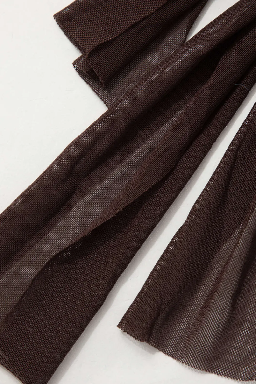 Sheer Mesh Wrap Tie Ribbon Mini Dress>MICAS Outlet