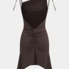 Sleeveless Backless Tie Up Mini Dress>MICAS Hot