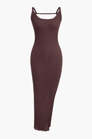 Slit Backless Tank Maxi Dress>MICAS New