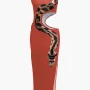 Snake Print Cut Out Sleeveless Slit Maxi Dress>MICAS Outlet
