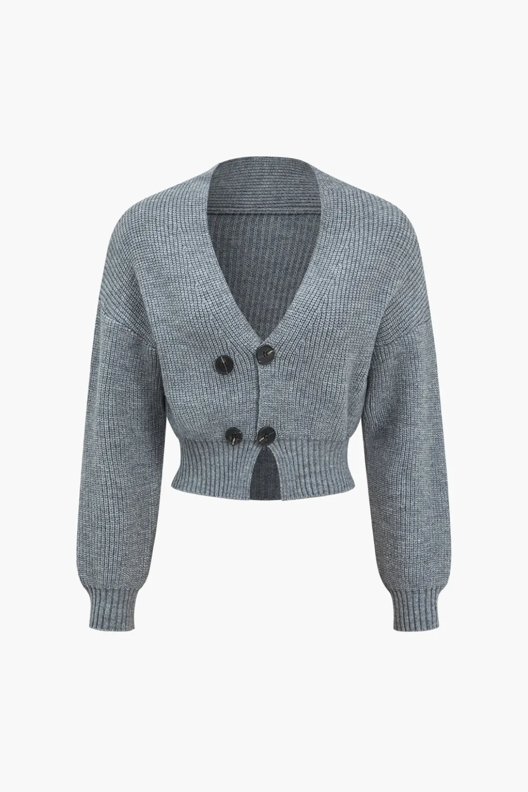 Solid Knit Button V-neck Top And Mini Skirt Set>MICAS Sale