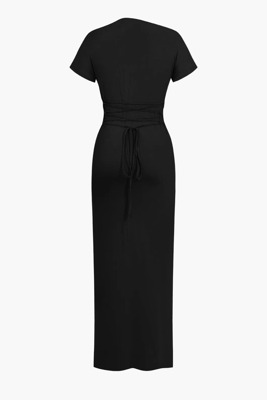 Solid Asymmetrical Knot Maxi Dress>MICAS Hot