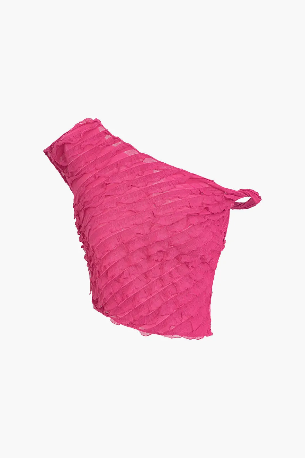 Solid Asymmetrical Ruffle Skirt Set>MICAS Fashion