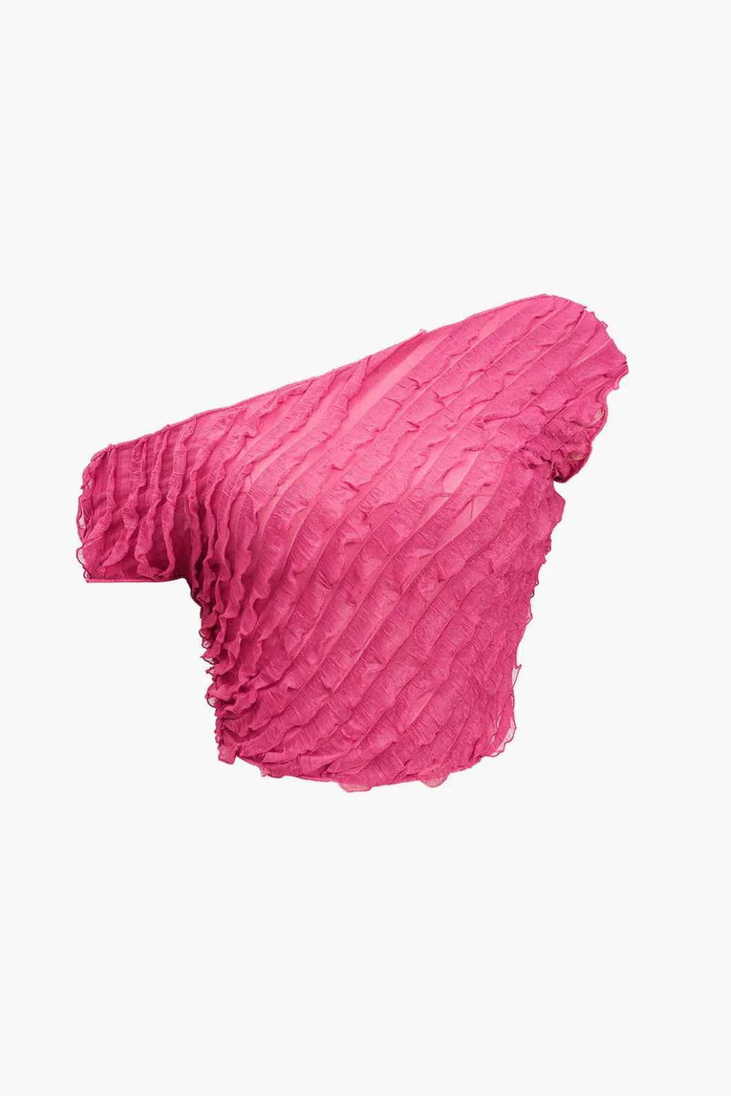 Solid Asymmetrical Ruffle Skirt Set>MICAS Fashion