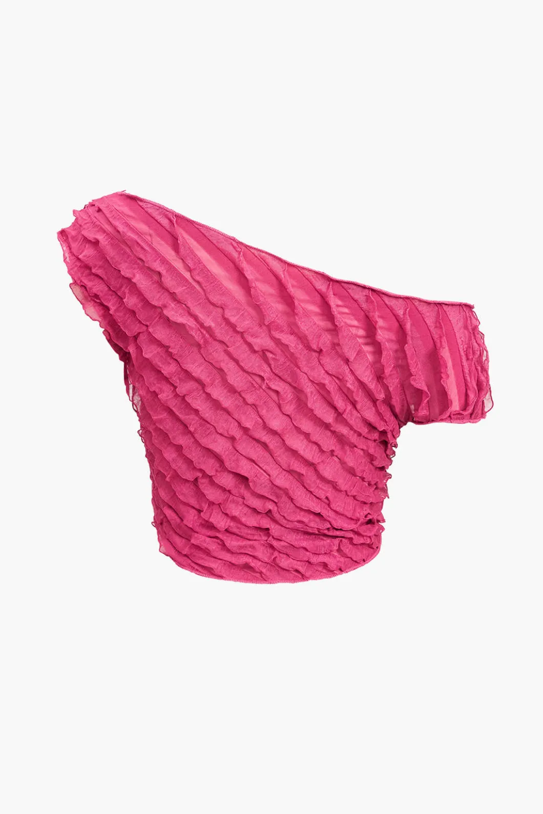 Solid Asymmetrical Ruffle Skirt Set>MICAS Fashion