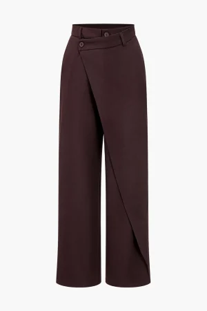 Solid Asymmetrical Trousers>MICAS New